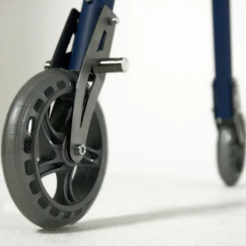 The polyurethane wheels on the Wheela scootbike