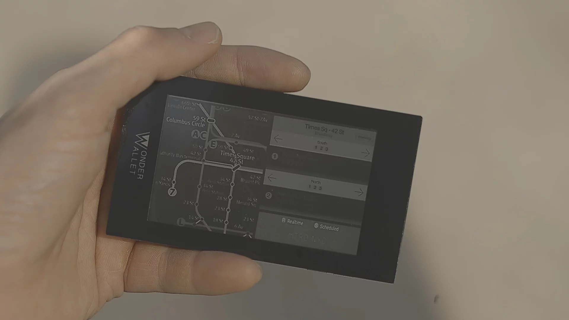 The Wonder Wallet's smart functions can display things like maps