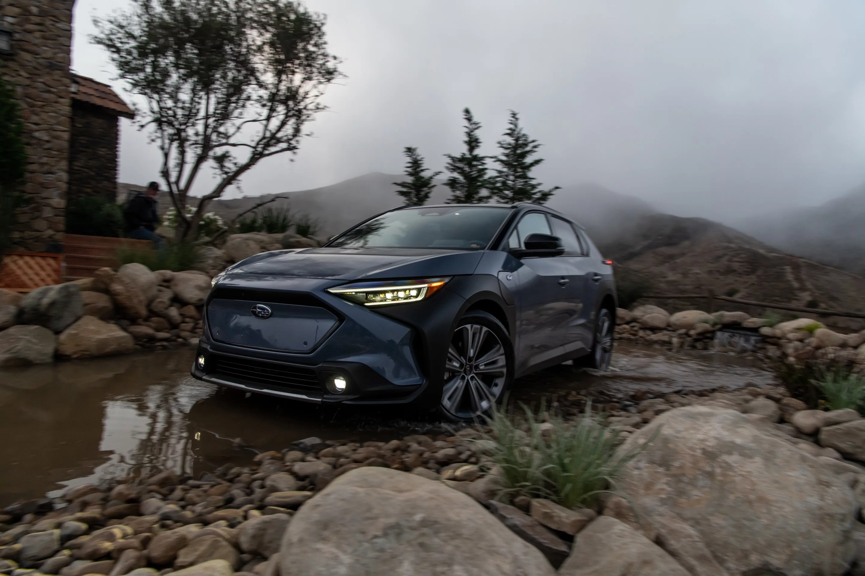 The Solterra stops to pose for the camera