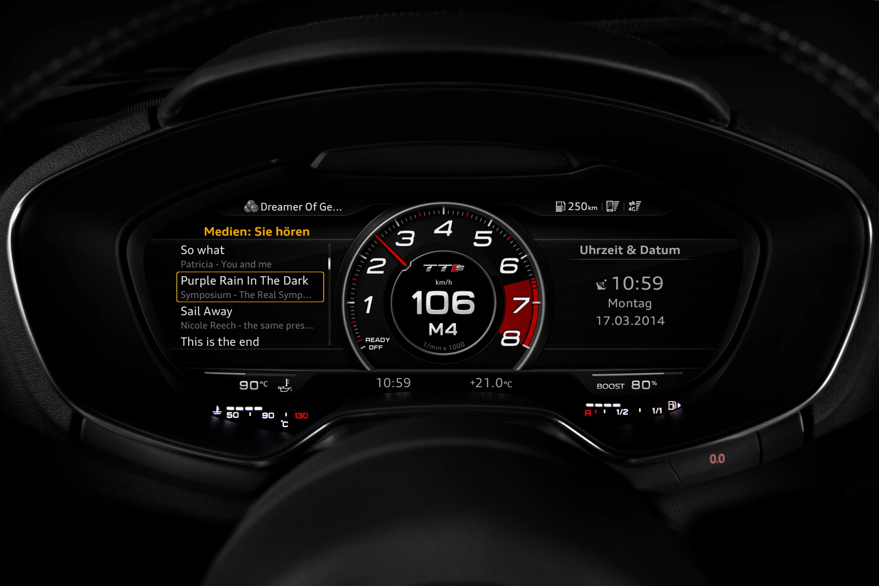 The TTS features a special "sports" mode on the virtual cockpit