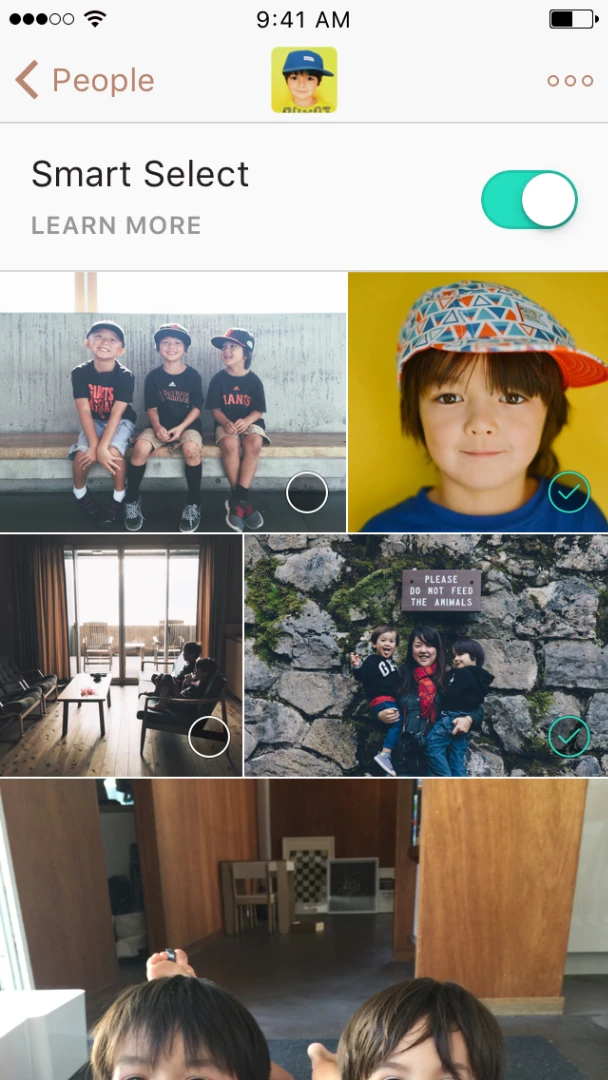 The app can be used to view photos of only a certain person