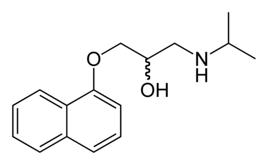 The molecular structure of propanolol