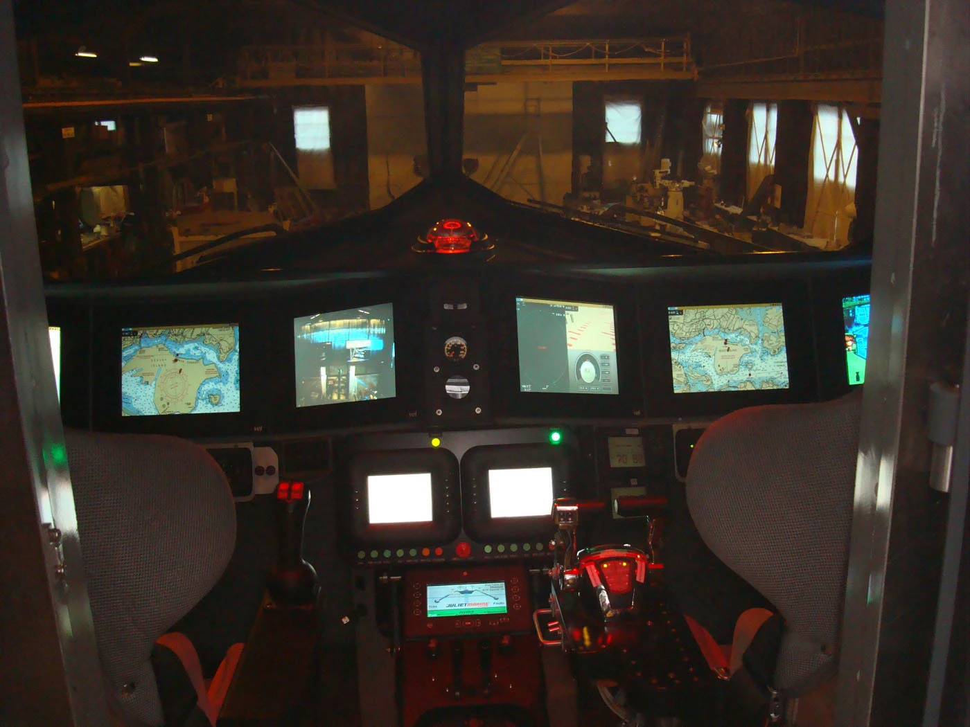 The cockpit of the GHOST super-cavitating watercraft