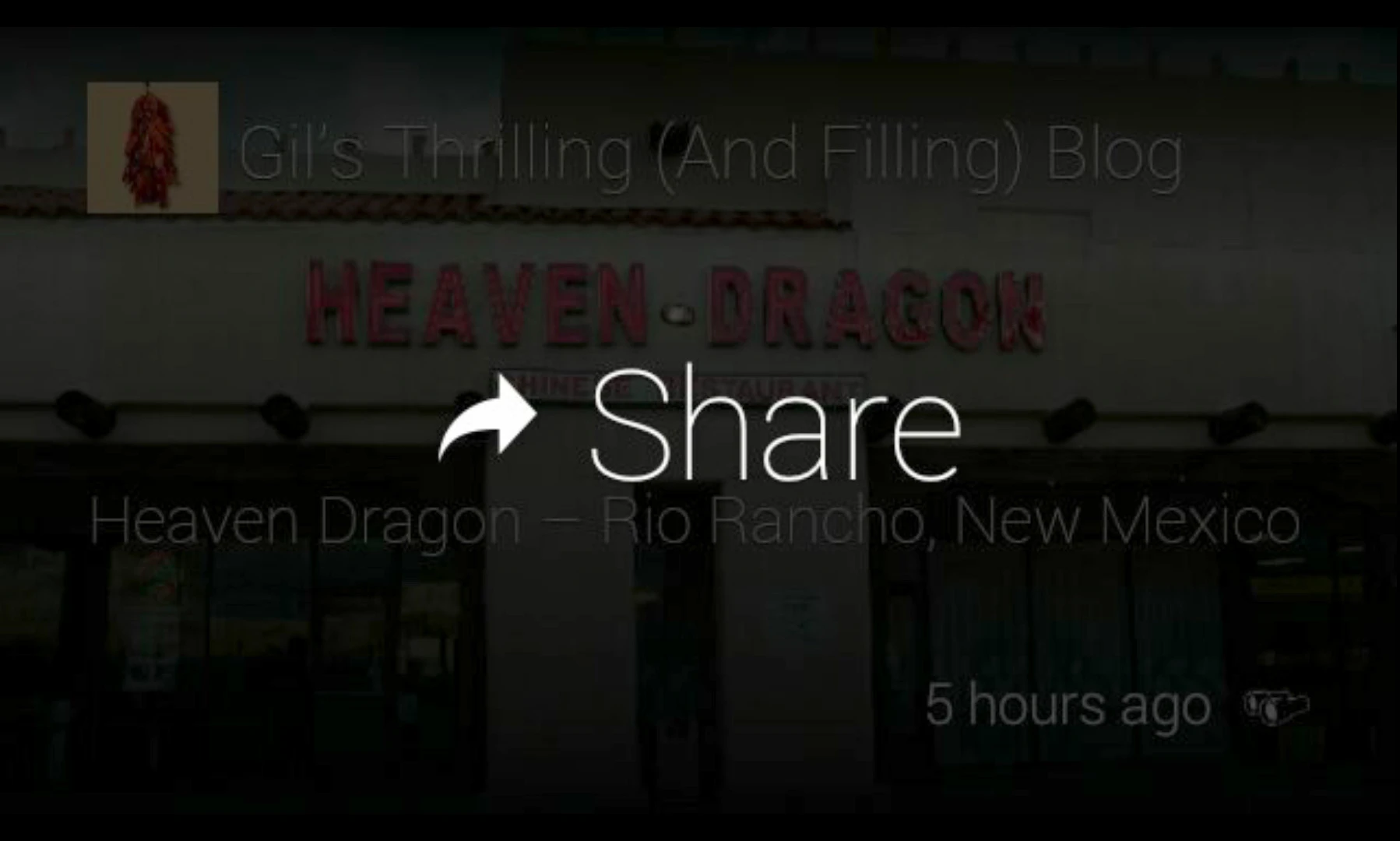 Many timeline cards let you easily share with friends