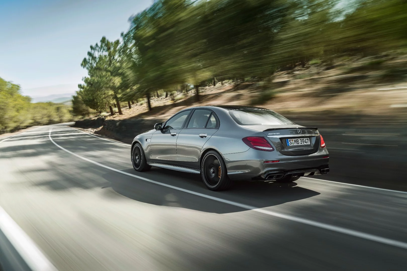 The E63 AMG can be specced with carbon ceramic brakes