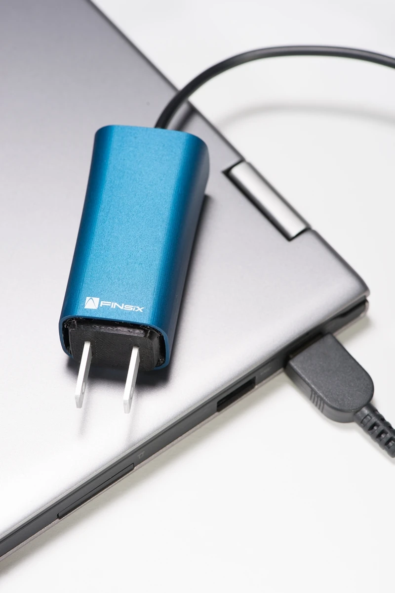 The Dart can connect to devices via laptop charging port or USB