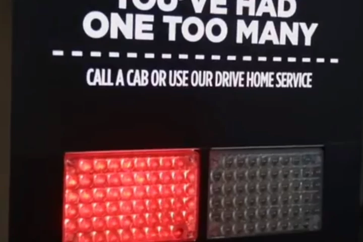 Warning readout at the valet station
