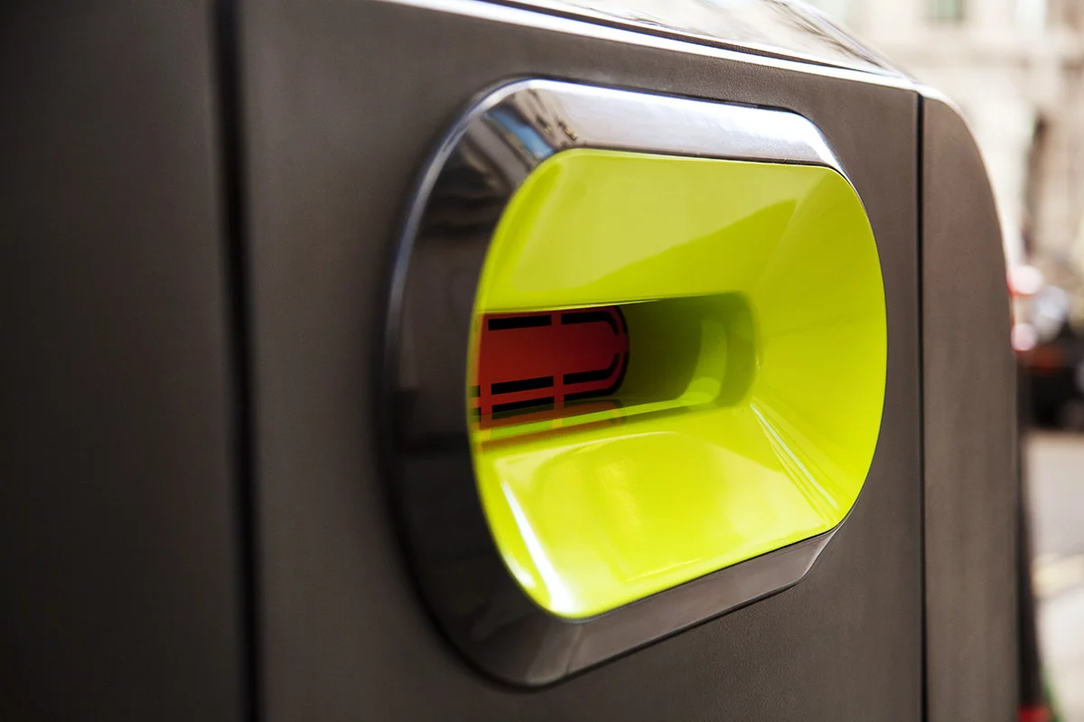 The recycling bin part of each unit is expected to collect in the region of 1.5 tonnes of recyclable material (primarily paper) every year