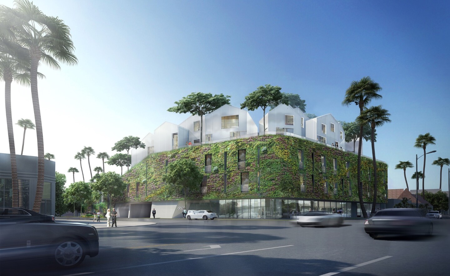 Once completed, Gardenhouse's podium will be covered in native, drought-tolerant greenery