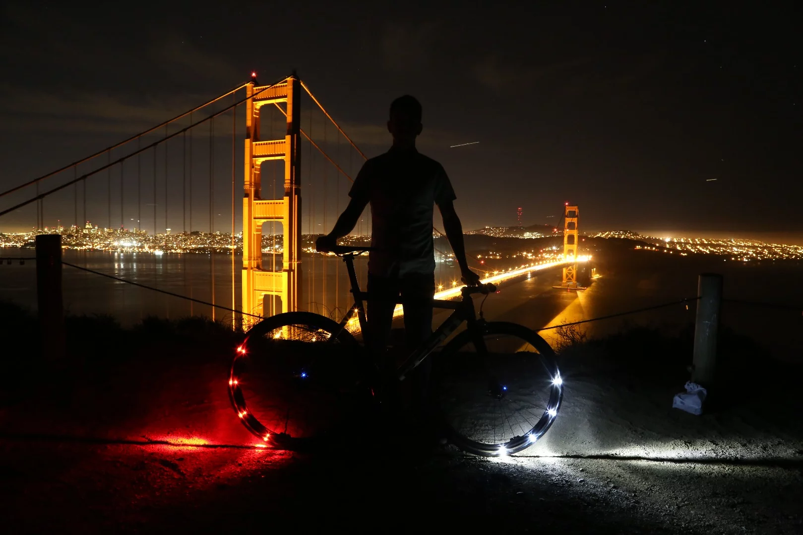 The Revolights system consists of four "rings," each one of which contains 12 equally-spaced LEDs along with a battery and electronics module