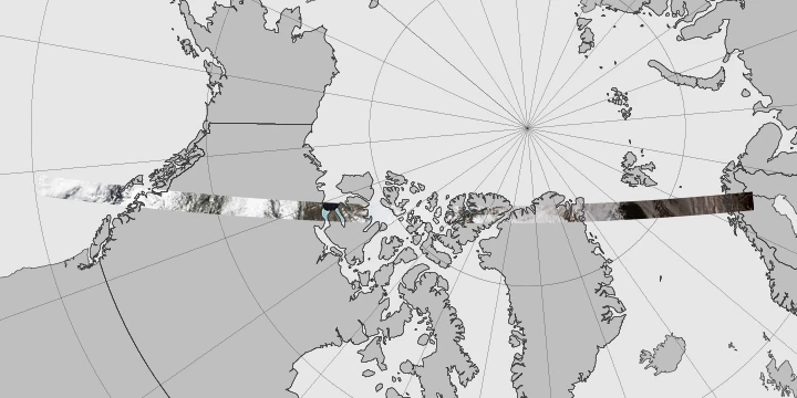 The new mosaic covers 6,800 kilometers (4,200 miles) of icy terrain (Image: NASA Earth Observatory)