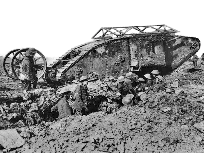 The first tank that rolled on to the battlefields of the Somme in June, 1916: slow, unreliable and just a semblance of what it would become a few decades hence when it could travel at ten times the speed with massive firepower.