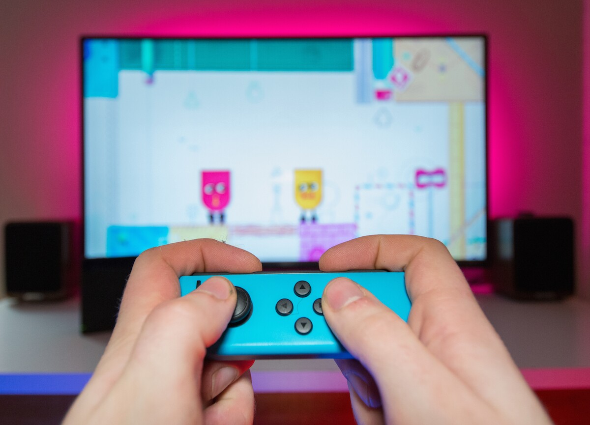 Holding a Nintendo Switch Joy-Con sideways is a little awkward, but it's a compromise we're willing to make, given the controllers' versatility