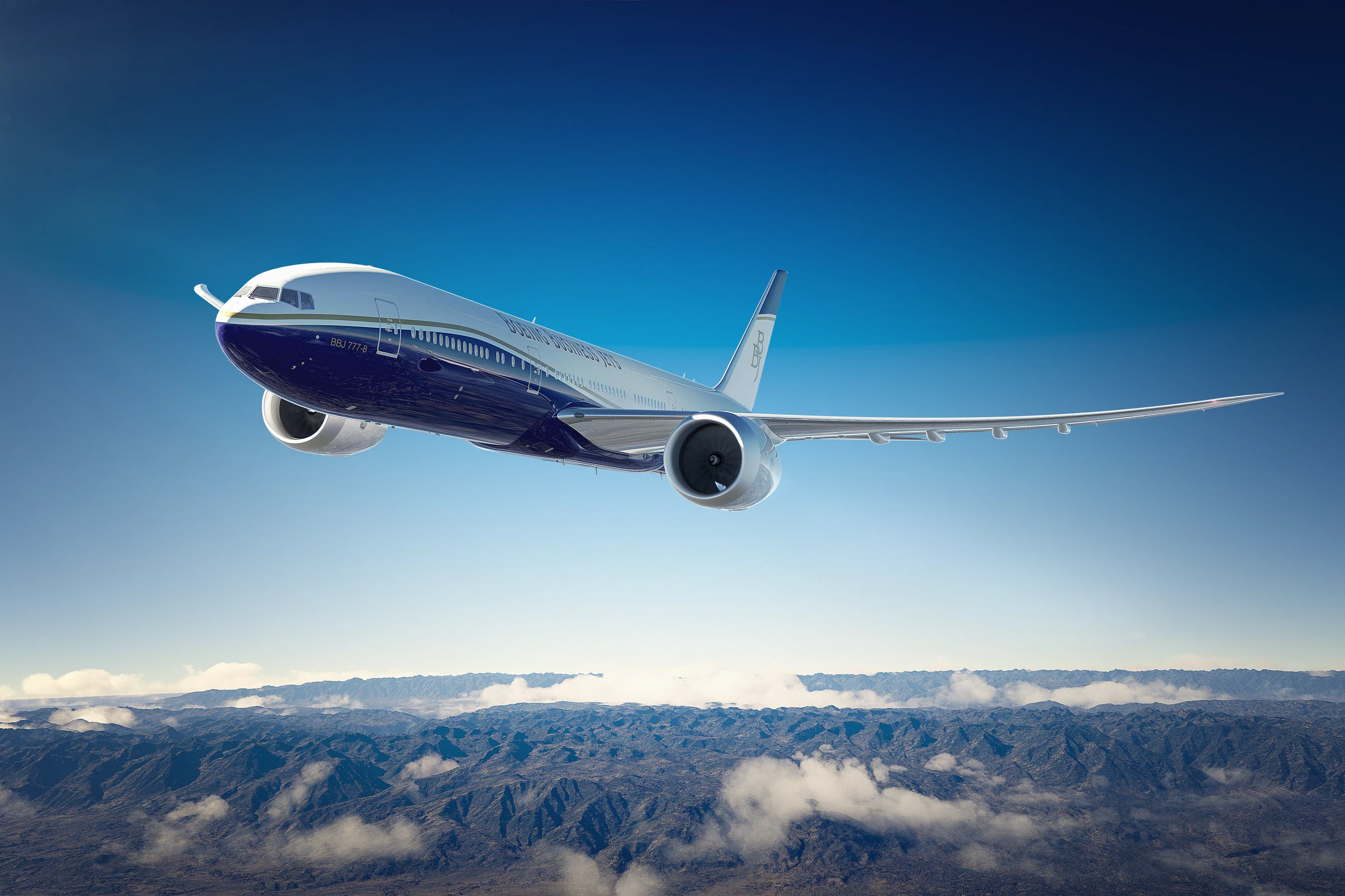 The BBJ 777X is powered by the GE9X aircraft engine