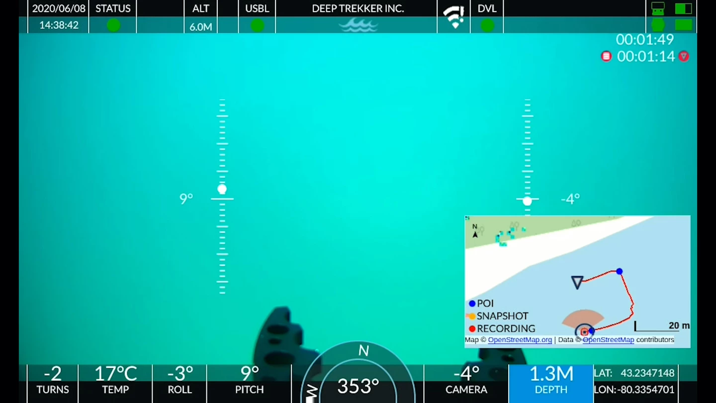 The Revolution NAV's controller screen