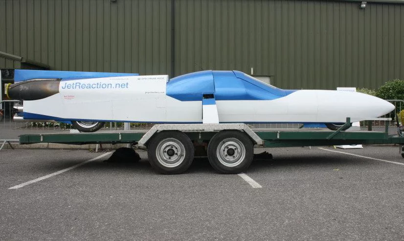 Jet Reaction on its transport trailer