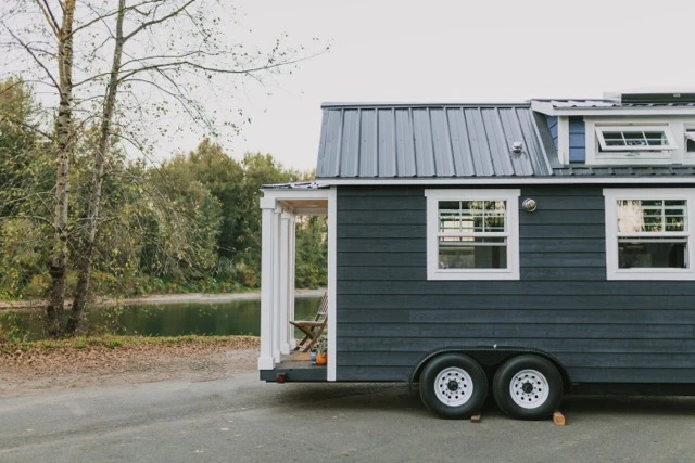 The home is based on wheels and can be easily towed