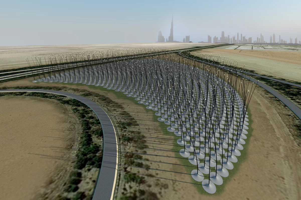 The Windstalk concept would generate electricity from the wind without turbines