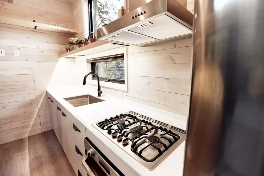 The Draper's interior is finished in whitewashed pine