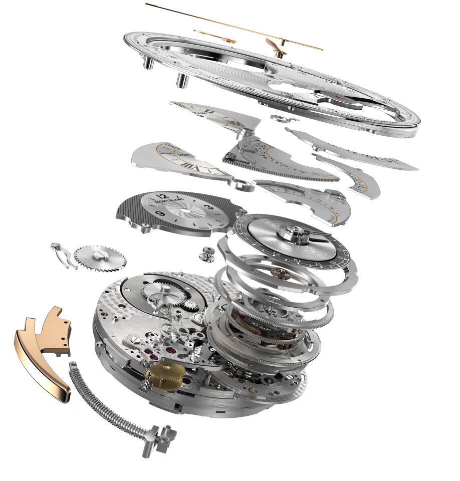 The Montblanc Metamorphosis II in exploded view