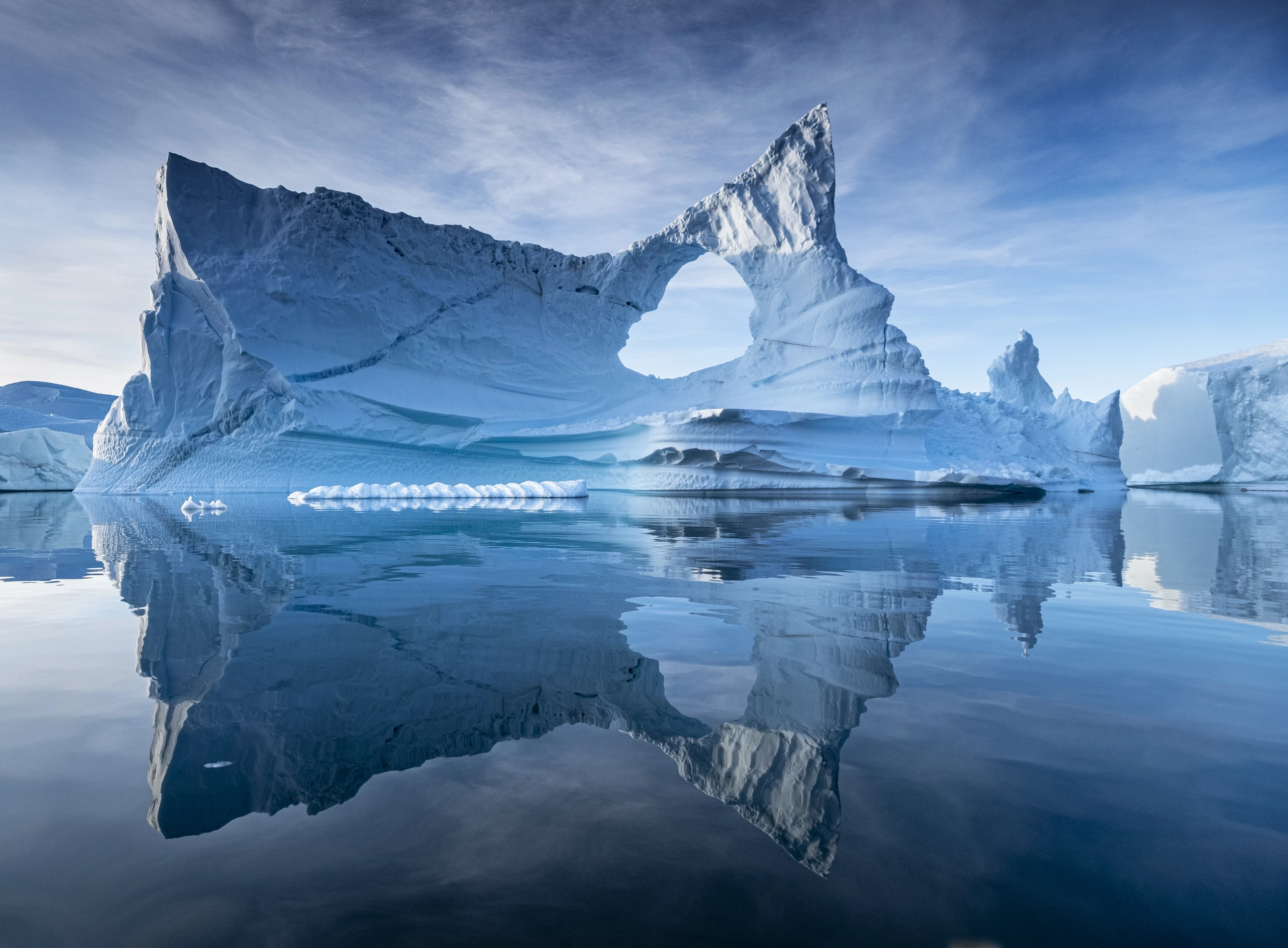 Top 101. 'Evening Reflection', Iceberg Alley Scoresby Sund, Eastern Greenland