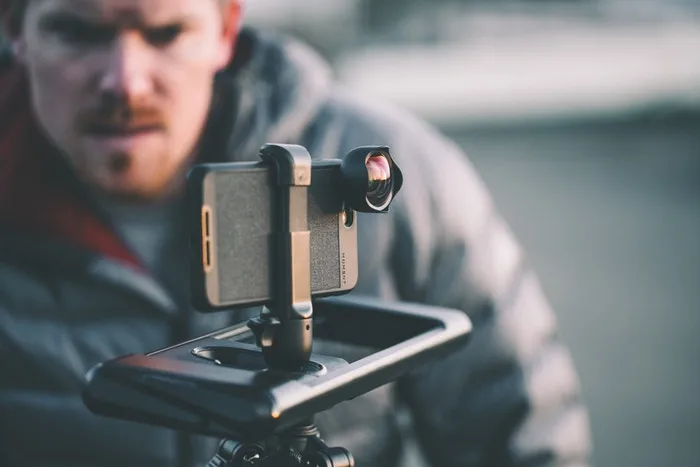 Android phones, iPhones and GoPros can be latched onto the standard ROV, and the battery, motor and drive system hidden inside then gently glide the device along the aluminum unibody rail