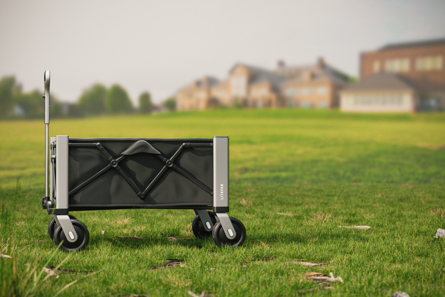 The Orion rolls on four rubberized wheels, two of which are home to hub motors