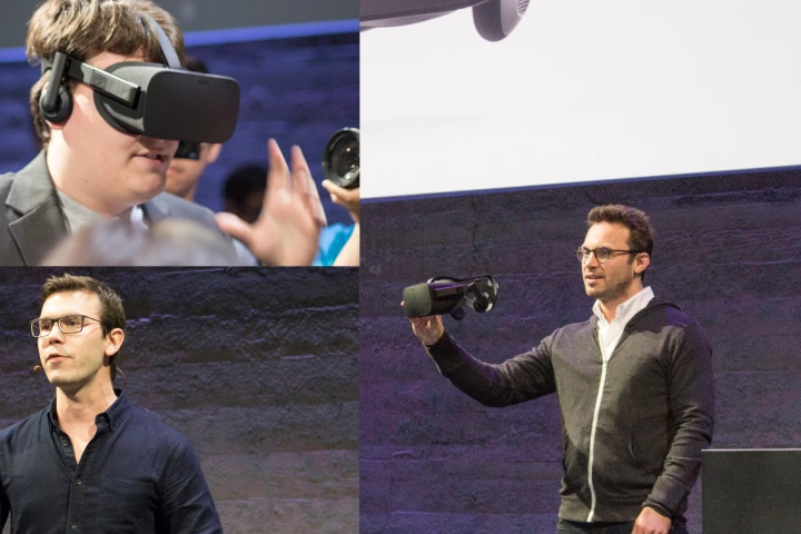 Clockwise, from top left: Founder Palmer Luckey, CEO Brendan Iribe, Product VP Nate Mitchell