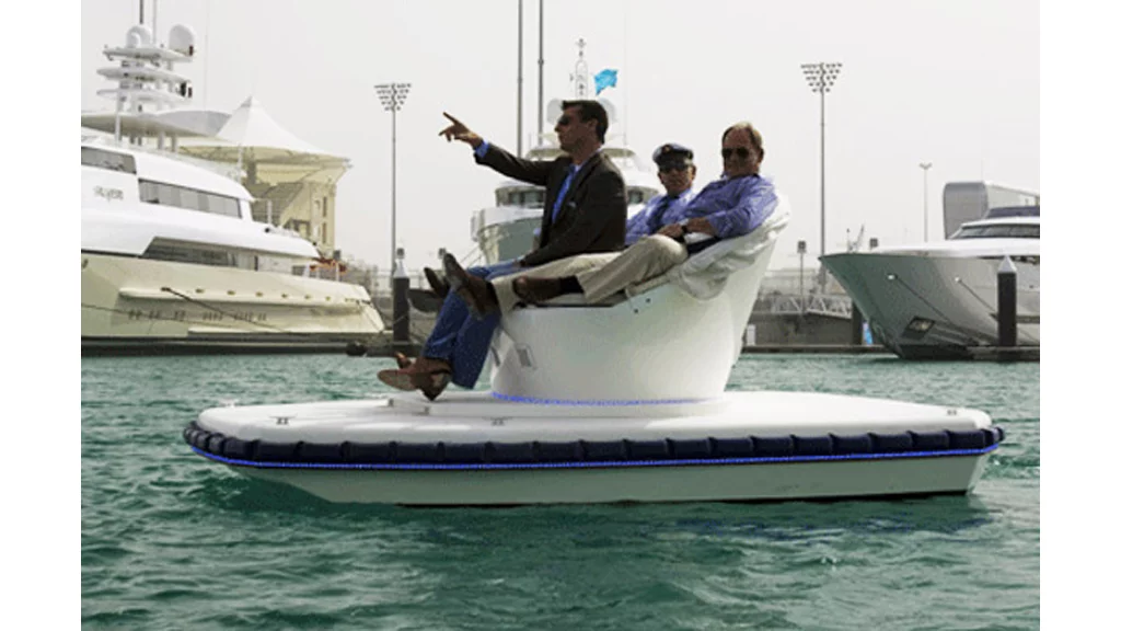 The appropriately named "sofa boat"