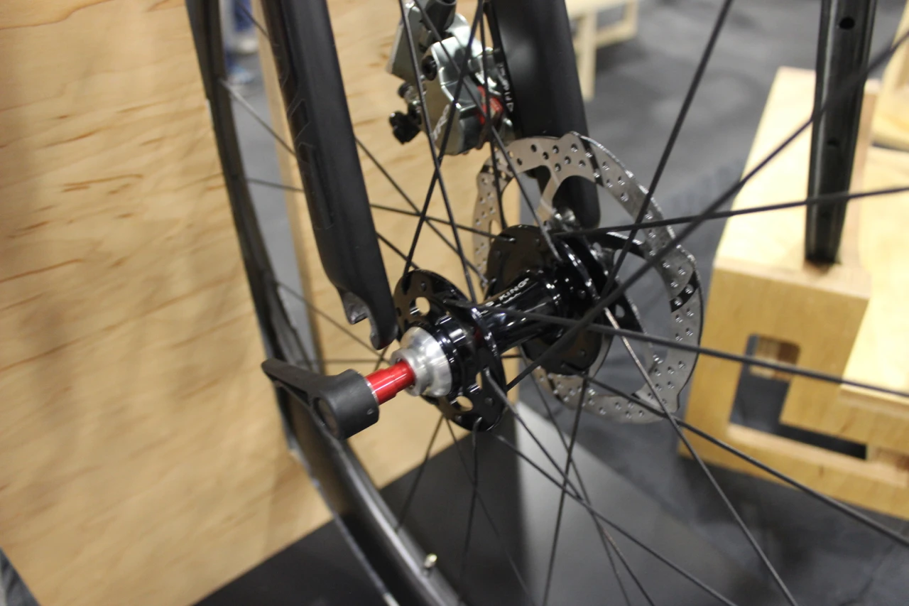 Enve Composites' Speed Release Fork combines the stiffness of a thru-axle with the fast on-and-off of a quick release