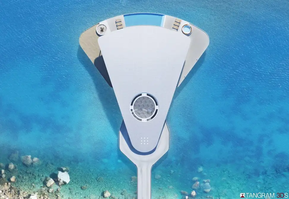 The Sting Ray has no motor so would be moved to its location by tug