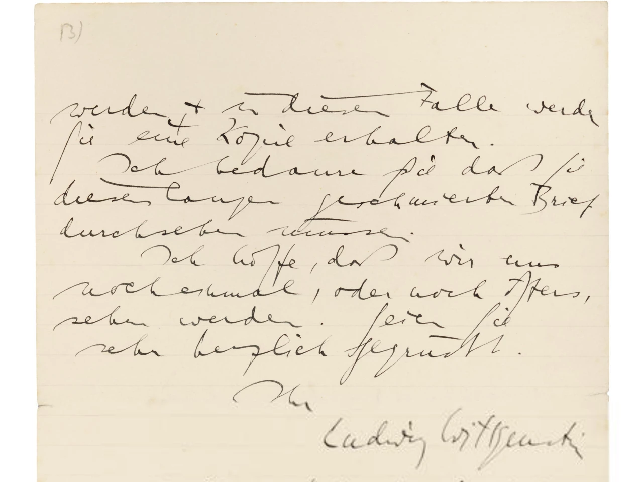 This autograph letter signed Ludwig Wittgenstein to Moritz Schlick discussing Gödel's incompleteness theorems and Philosophy Of Mathematics, was sold for $137,575 at Bonhams on July 10, 2020
