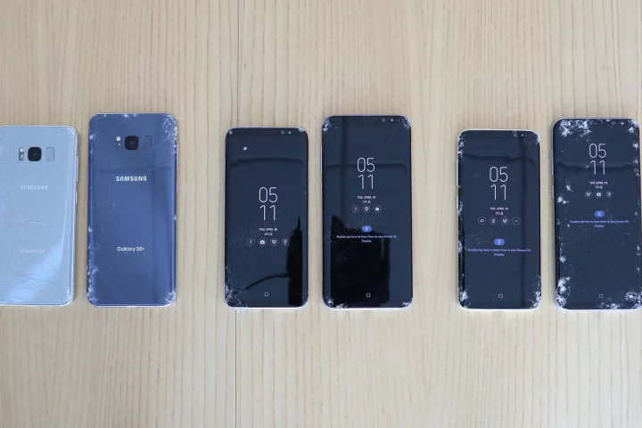 SquareTrade conducted a series of robot-controlled drop and immersion tests on Samsung's Galaxy S8 series