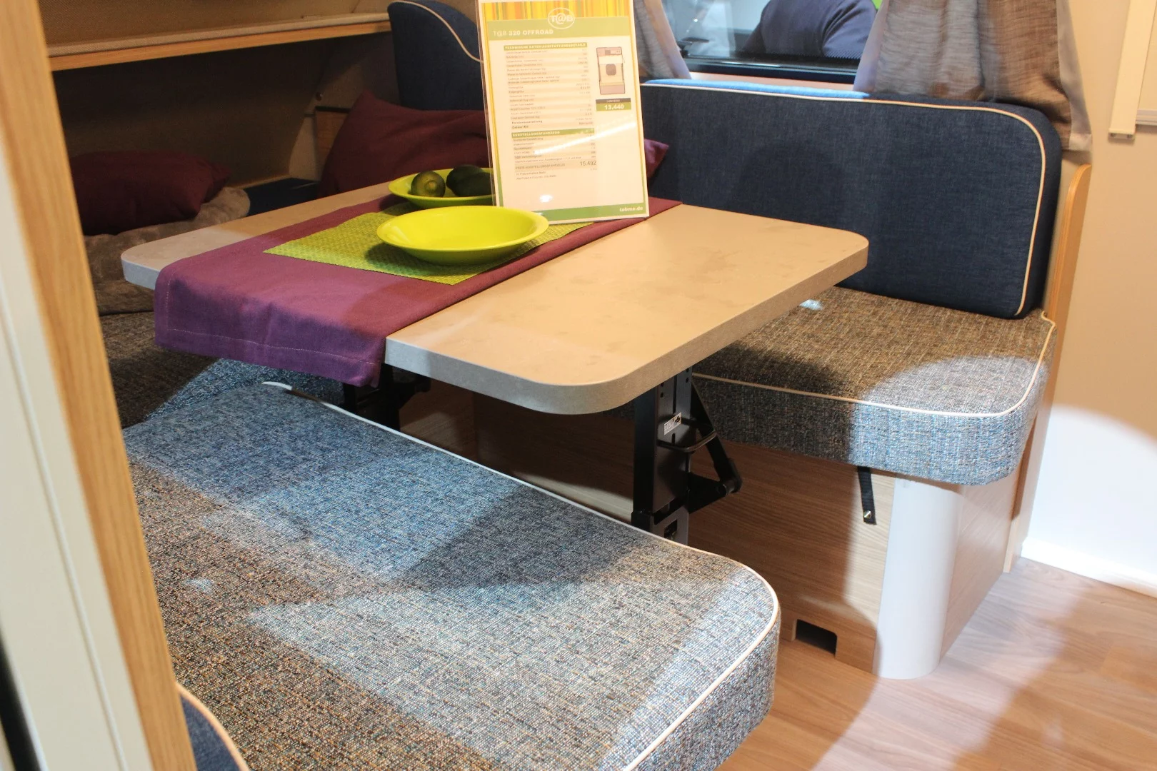 Inside the curvy T@b Offroad teardrop