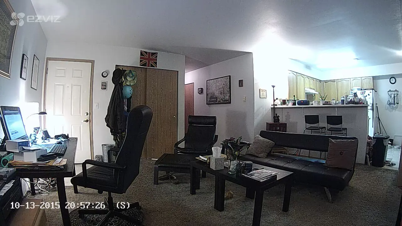 Ezviz Mini image under pure artificial light