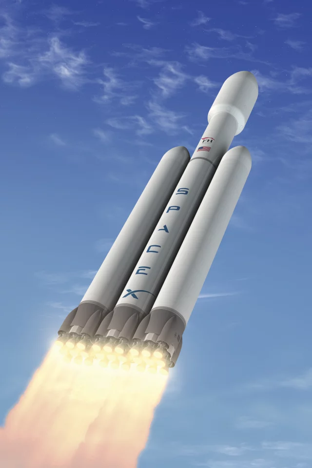 The SpaceX Falcon Heavy rocket (Image: SpaceX)