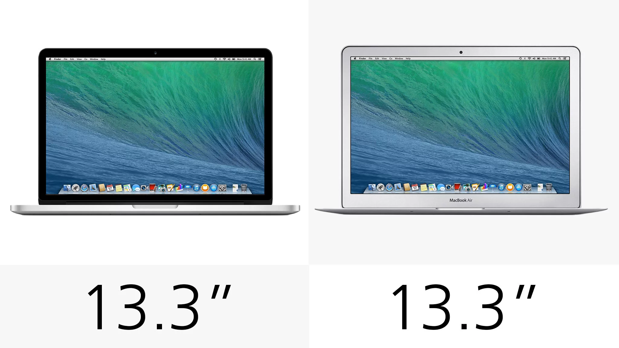 Both notebooks have 13.3-in displays