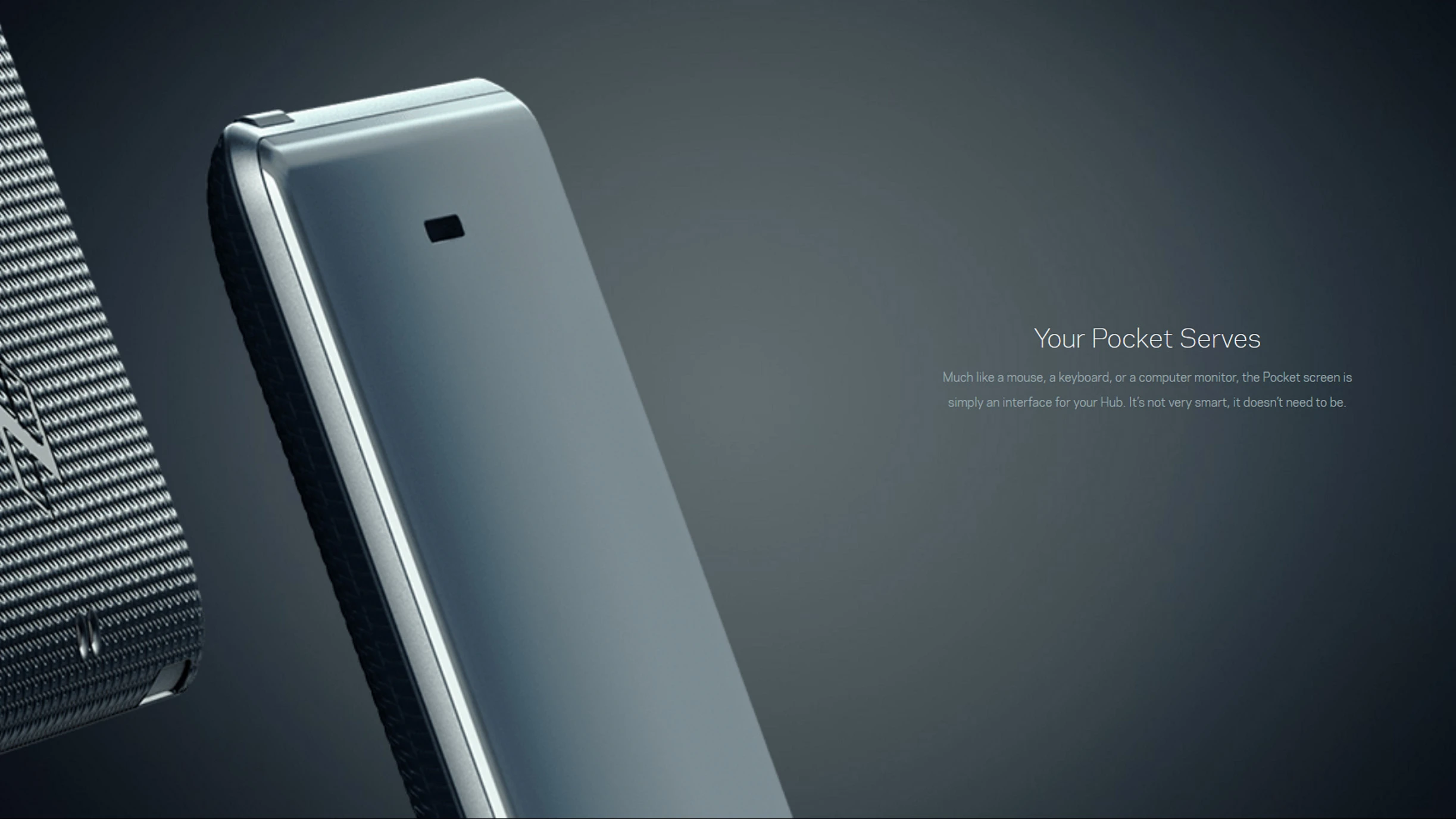 The pocket screen has cameras, a 5-in screen and a battery for charging the watch