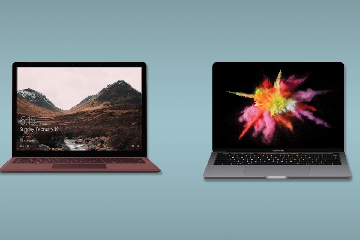 Microsoft Surface Laptop Vs 13 Inch Apple Macbook Pro