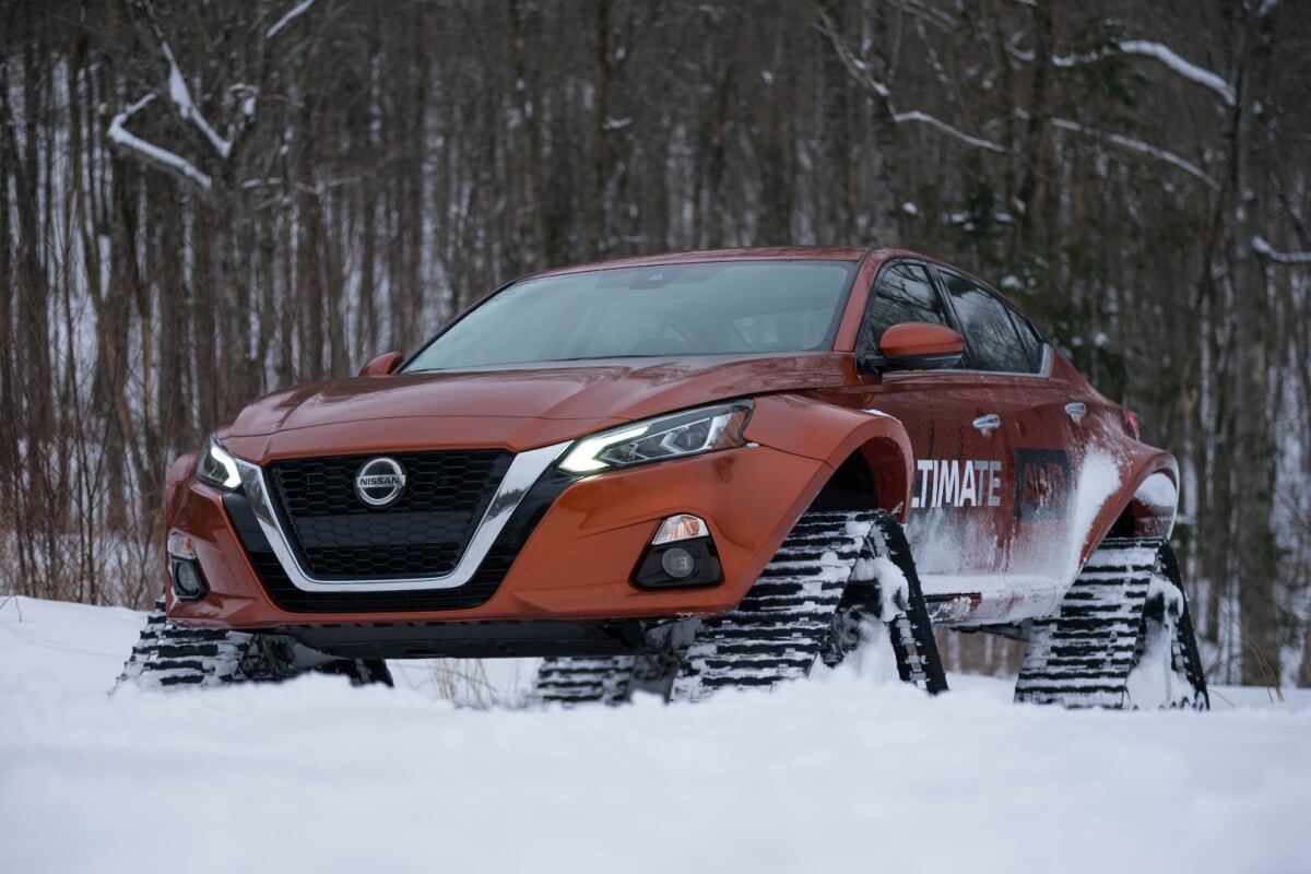 The Nissan Altima-te AWD looks mean from underneath