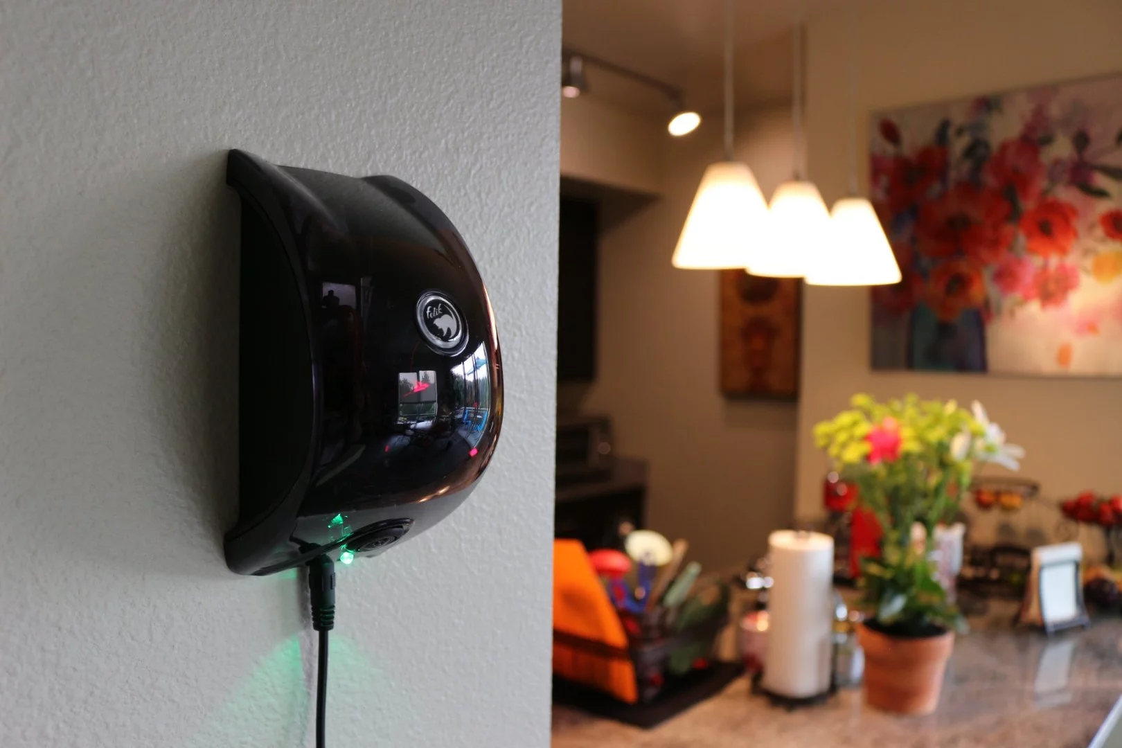 Felik is intended to be mounted on a wall or placed on a shelf