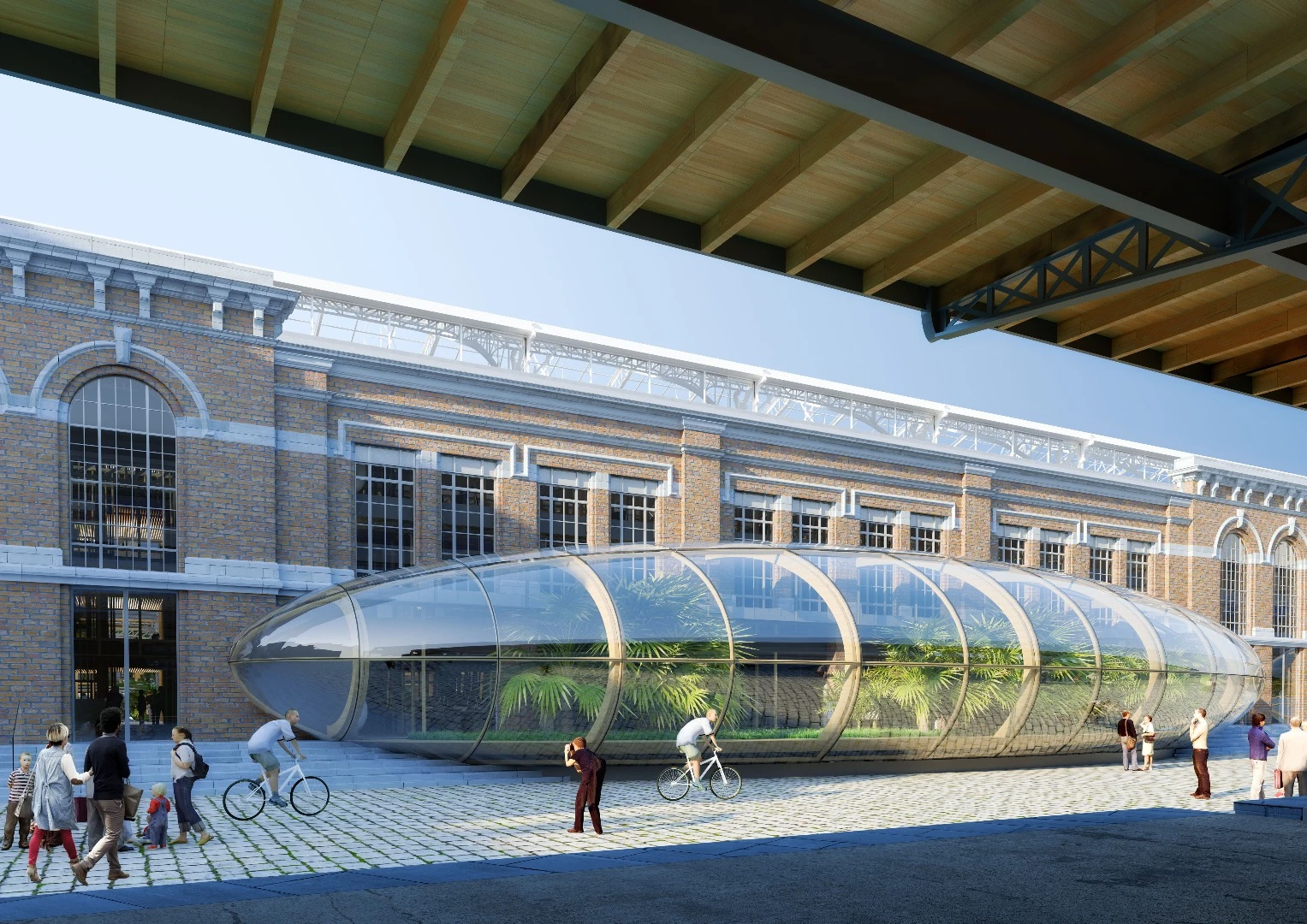 Sustainable tech earmarked for the Tour & Taxis proposal includes wind power, solar power, and airtight building envelopes that require very little energy to heat and cool