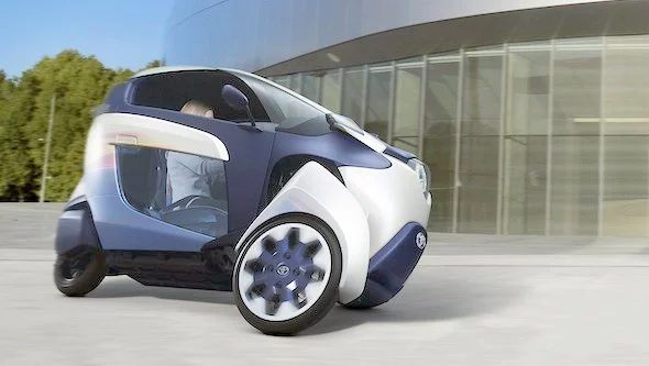 The Toyota i-Road is a tandem two-seater