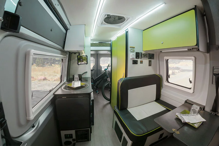 Inside the Winnebago Revel camper van