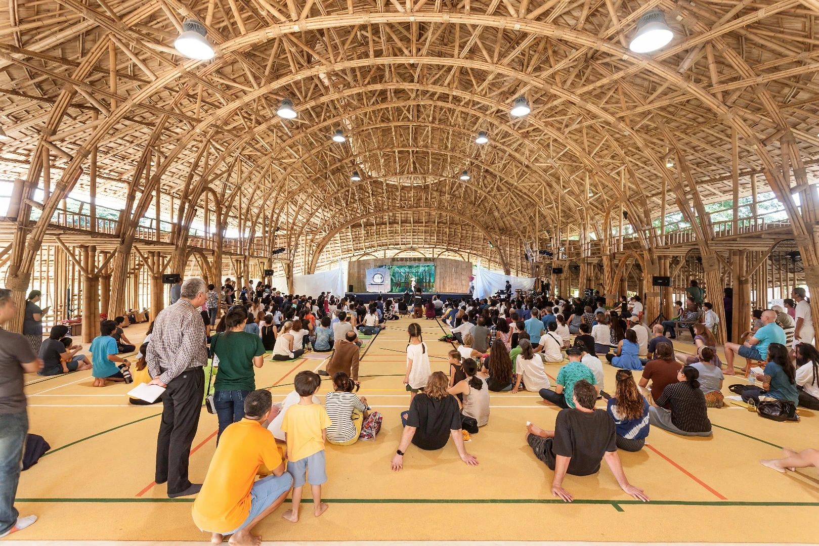 The Bamboo Sports Hall at Panyaden International School in use