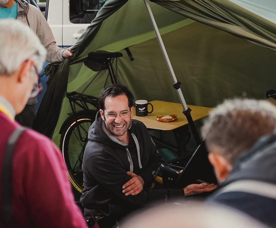 Spacecamper shows the Spacecamper Bike at the 2023 CMT show
