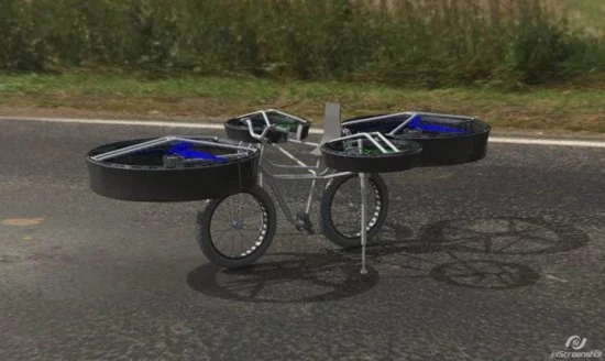 A total of six rotors give the F-Bike the lift it needs