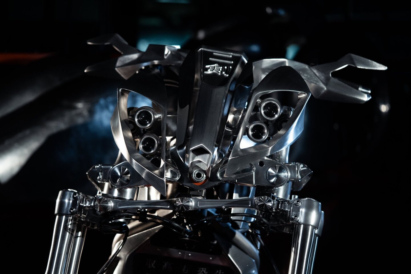 Split headlight design pivots with the suspension to play on the weirdness of the Niken's tilting three-wheel platform