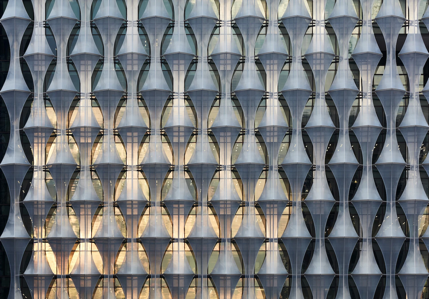 The US Embassy In London's plastic-fronted glass certainly gives it a striking look