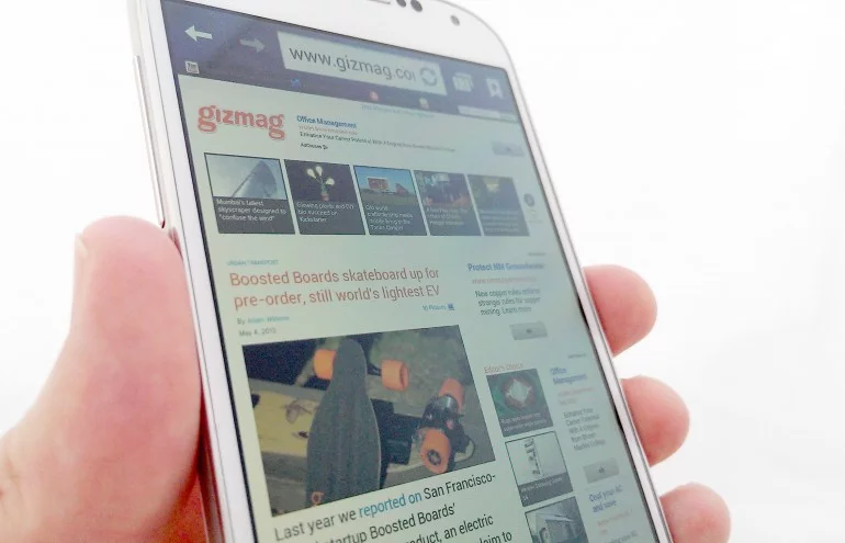 The Galaxy S4 display is nearly identical in quality to the Nexus 5